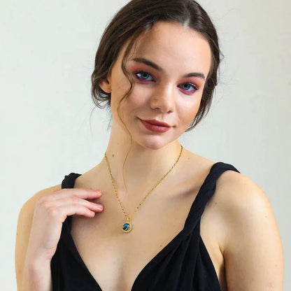 14 AYAR ALTIN KAPLAMA GÖKYÜZÜ KOLYESİ